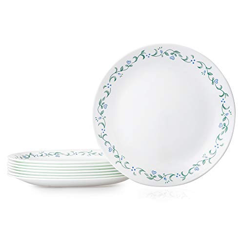 Corelle Vitrelle 10.25" Dinner Plates Set, Triple Layer Glass and Chip Resistant, Lightweight Round Plates, 8-Piece Countr...
