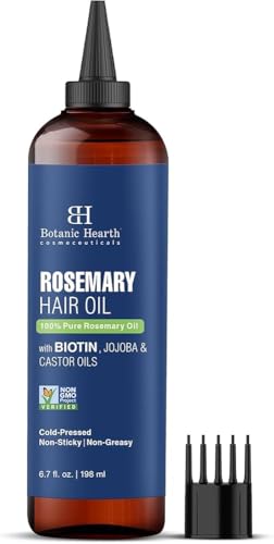 Botanic Hearth Hair Oil for Hair Growth | Rosemary Oil for Hair Growth with Biotin, Castor & Jojoba | Scalp Oil & Dry Scal...