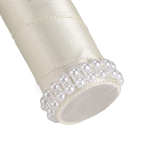 Horoper Wedding Bouquets for Bride, White Champagne Artificial Roses Flowers Artificial Bridal Bouquet, Peonies Artificial...