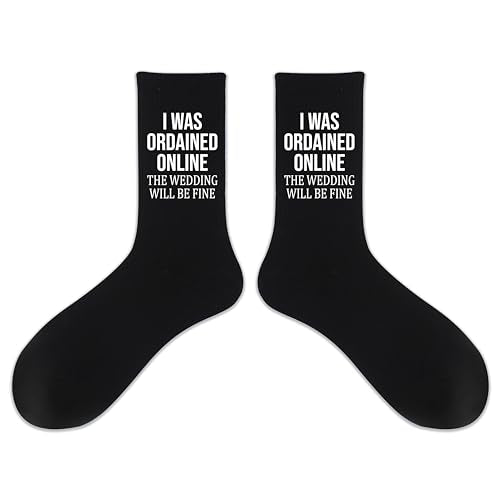 ANYEMW Wedding Funny Gifts for Wedding Officiants, Novelty Wedding Socks for Men & Women.