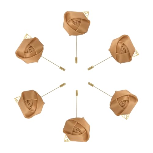 MECCANIXITY Groom Boutonnieres, Rose Boutonnieres Pins for Men Wedding Ceremony Anniversary Formal Dinner Party