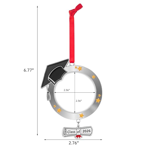EVA murmure Graduation Personalized Photo Ornament Class of 2026 - Christmas Graduation Cap Photo Ornaments 2026 - Graduat...
