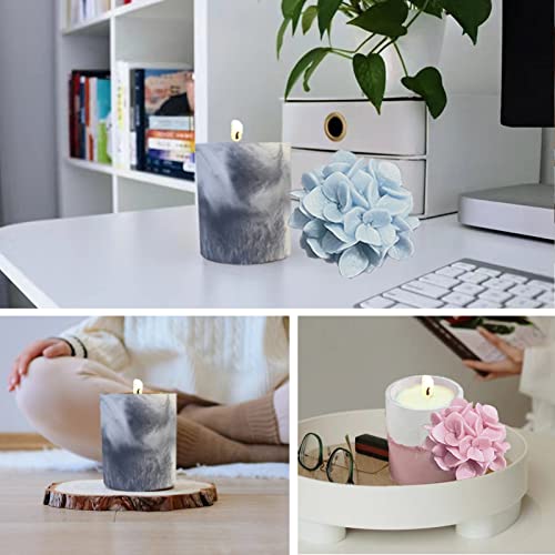 Hydrangea Carnation Flower Candle Soap Silicone Mold,Candle Jar Molds Silicone Cement with Lid,Concrete Vessels Moulds for...