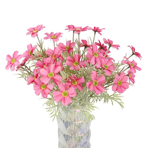 10 pcs Cosmos Artificial Flowers 16.9 in Cosmos Faux Silk Flowers Fake Wildflowers Artificial Daisies for Home Decor Flora...