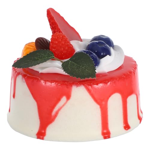 PRETYZOOM Artificial Birthday Cake for Display Realistic Simulated Cupcake Prop Lightweight Decorative Fake Cake Model for...