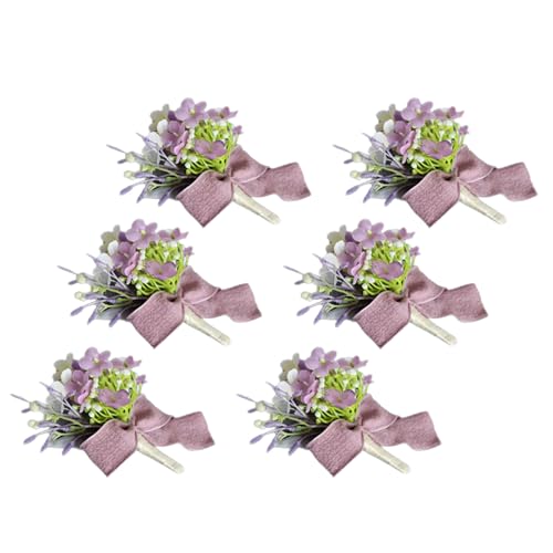 Elegant Silk Wedding Boutonniere Set Unique Silk Lapel Flower Unique Corsages Badges for Western Styles Weddings Wedding D...