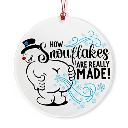 Christmas Ornaments 2025, Snowman Ornament, Funny Christmas Ornaments, Funny Ornament for Adults, Hilarious Holiday Decora...