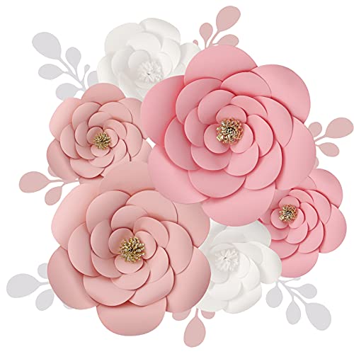 Gukasxi 3D Paper Flower Decorations for Wall, 3D Artificial Flower for Wedding Centerpiece Bridal Shower Birthday Party Ba...