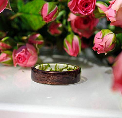 Giwotu Custom Resin Wood Ring Resin Ring Couple Rings Men and Women Rings Wedding Band Rings