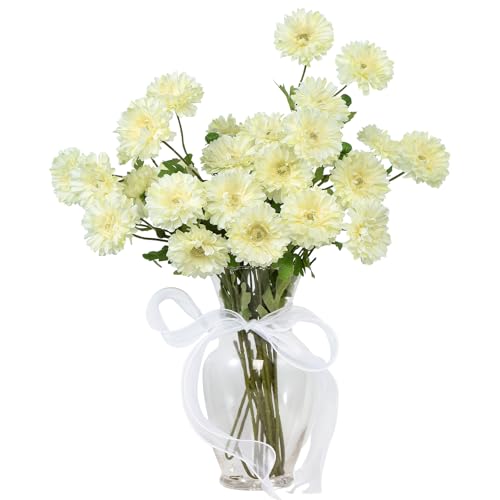 Coferset 6PCS Gerber Daisy Artificial Flowers, Realistic Silk Daisy Flowers for Wedding Centerpieces, Home Décor, Table Ar...