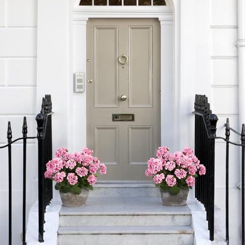 Uqueeten Plastic Flowers for Outdoors Home Decor Fake Plants Artificial Flowers Artificial Geraniums Outdoor Fake Flowers ...