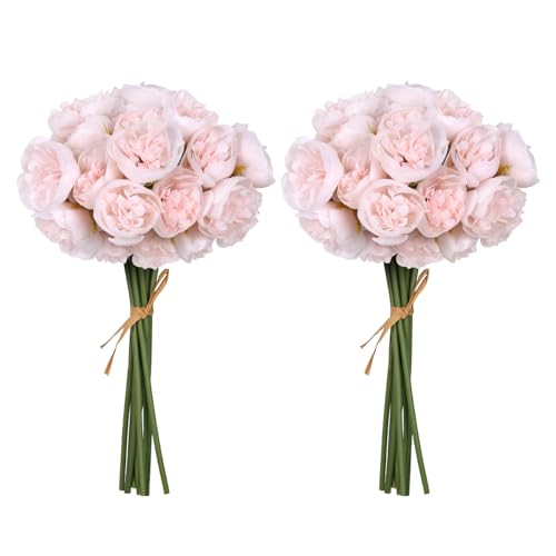IPOPU Ranunculus Artificial Flowers 18 PCS Silk Flowers Artificial Peonies Faux Ranunculus Flowers for DIY Wedding Bouquet...