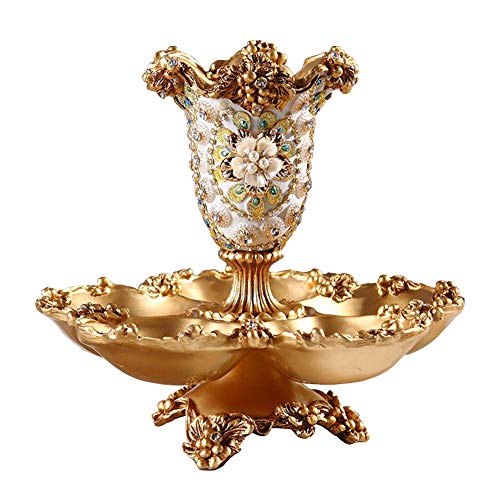 Elegant Large Flower Vases Table Centerpiece for Kitchen Dining Living Room Home Decor, European RetroTall Big Resin Flowe...