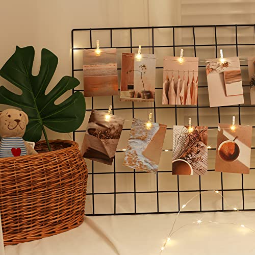 LUSHARBOR Photo Clips String Light,17FT Fairy Lights with 51 Clips, Battery Operated String Lights with Clips for Picture...