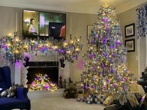 FOMOMDI C3 Outdoor Christmas Lights, 18Ft 50 LED Commercial Grade String Lights for Patio Garden Home Halloween Xmas Tree ...