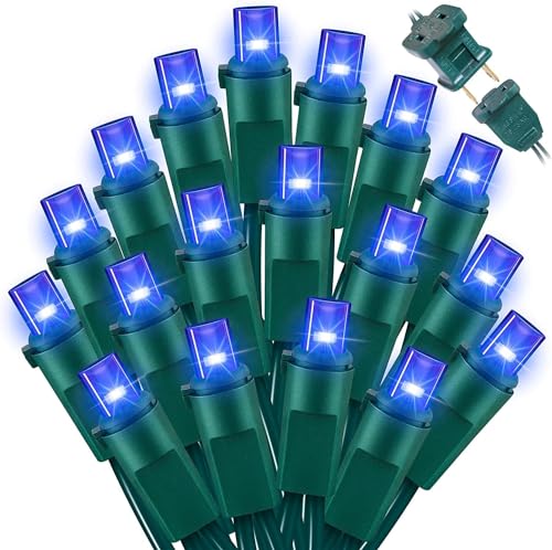 LAMPHOME 60LED Blue Christmas Lights Plug in,Connectable Christmas Tree Lights, String Lights Indoor Outdoor for Halloween...