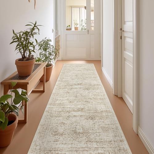 Restydon Rug Runners for Hallways Non Slip - 2x8 Runner Rug for Bedroom, Washable Runner with Rubber Backing, Soft Low-Pil...