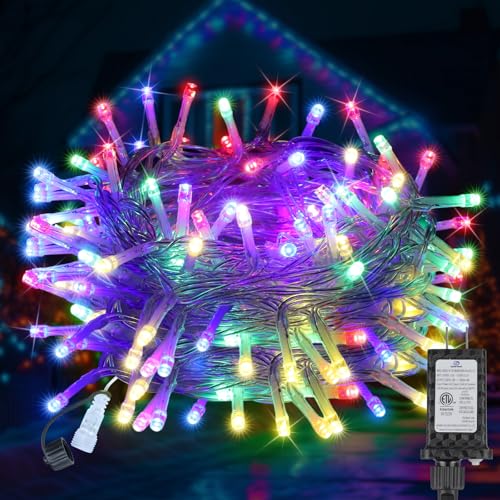 70FT 200LED Christmas Lights Plug in,Outdoor Indoor Connectable Fairy Lights with Timer and 8 Modes,Christmas Tree Lights ...