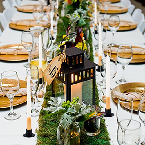 Aglary 2PCS Black Taper Candle Holders, Matte Iron Candlestick Holders Centerpieces for Home Decoration, Wedding Anniversa...