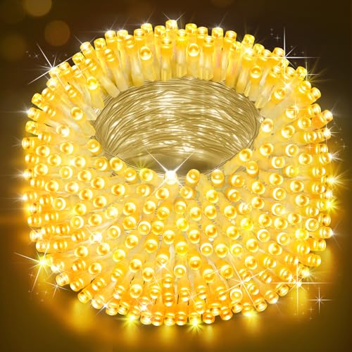 Heceltt Christmas Lights Outdoor, 403FT 1000 LED String Lights 8 Modes and Timer Memory Function Twinkle Fairy Lights IP44...
