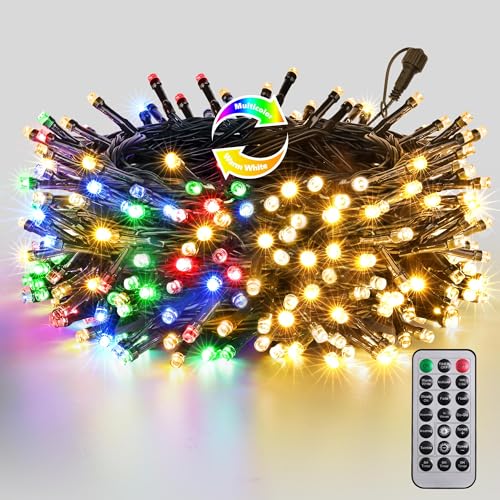 Joomer Color Changing Christmas Lights, 66FT 200 LED String Lights with Remote Timer Dimmable Connectable Fairy String Out...