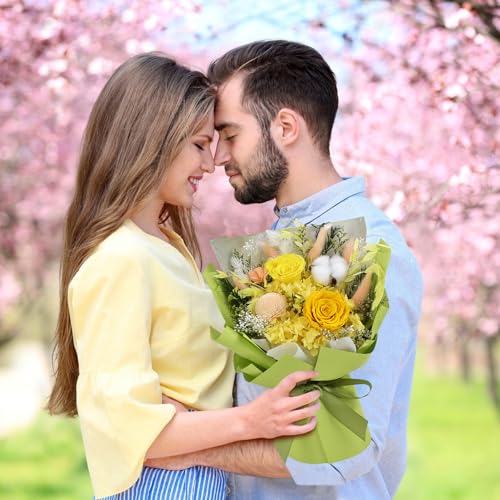 BLOCE Preserved Flowers Bouquet, Forever Flowers-Flowers for Delivery Prime, Romantic Floral Keepsake for Birthday, Annive...