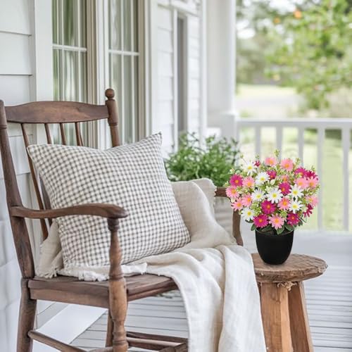 Artificial Daisy Flowers in Pot 12 Inch Fake Flowers Silk Daisy Arrangement Faux Plant Flower Decor for Spring Home Decor ...