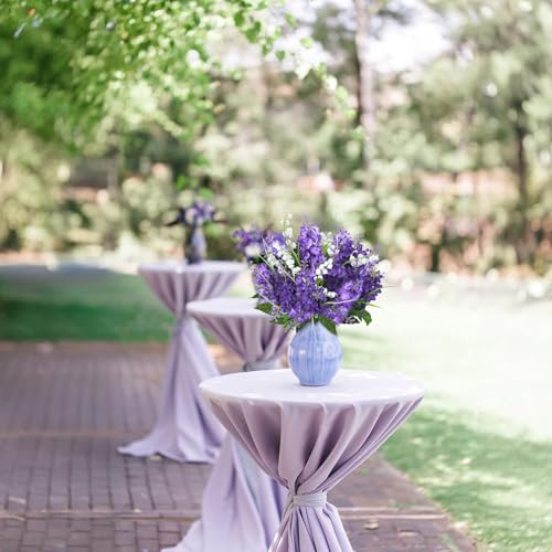 HO2NLE 10Pcs Lilac Flowers Artificial Bouquet Fake Purple Flowers Faux Lilacs Mix Bush Artificial Purple Silk Flower Bulk ...