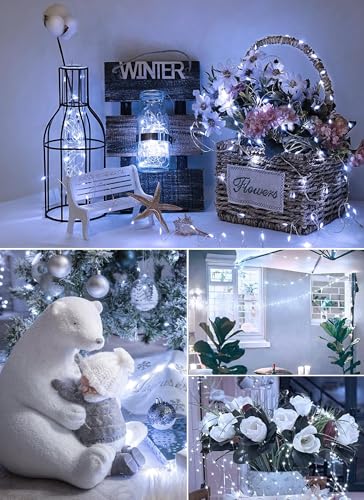 Brightown 12 Pack Led Fairy Lights Battery Operated String Lights Waterproof Silver Wire 7 Feet 20 Led Firefly Starry Moon...