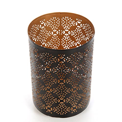 Hosley Set of 2 Diamond Cut Candle Holders Elegant 8 Inch Height Stands for Timeless Ambiance and Versatile Styling Dazzle...