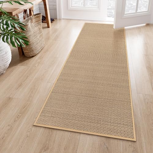 Lahome Farmhouse Carpet Runners for Hallway 6ft, 2x6 Washable Runner Rug Non Slip for Entryway Indoor, Neutral Non Sheddin...