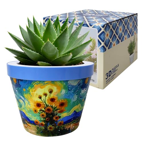 3-D Puzzles Vase, 100 Pcs Unique Flower Vase Puzzle Pieces for Adults, Curved Plastic Exquisite Decorative Gift for Flower...