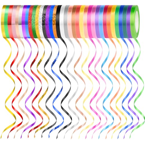 NEBURORA 36 Rolls 36 Colors Curling Ribbon 1/5 Inch 11 Yards Balloon String Ribbon for Gift Wrapping Birthday Graduation F...