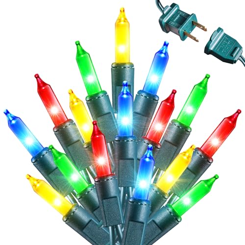 Jyoiat Christmas Lights -2 Pack Total 43FT 200 Count Conectable Waterproof String Lights Brighter Detachable Plug-in Light...