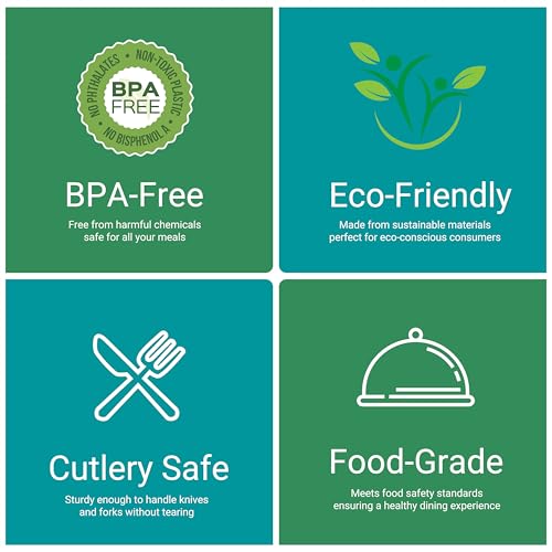 ZOES HOMEWARE 100% Compostable Oval Paper Plates 12 inch Bulk 100 Count, Heavy Duty Large Disposable Plates, Eco-Renewable...