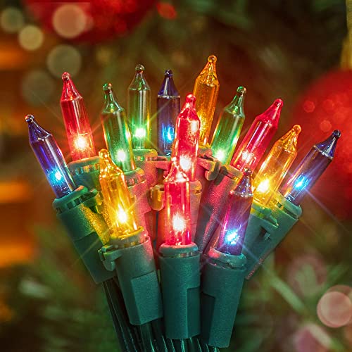 Hopolon Mini Christmas Lights, 2 Pack 23ft 100L String Lights, 120V Plug in Extendable Xmas Tree Lights for Christmas, Pat...