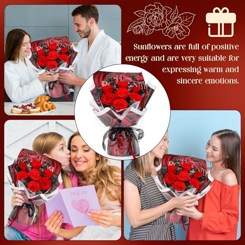 NYSALLA 7 Forever Flowers for Delivery,Preserved Flowers Roses Bouquet,Sophisticated Packaging Preserved Flower Bouquet fo...