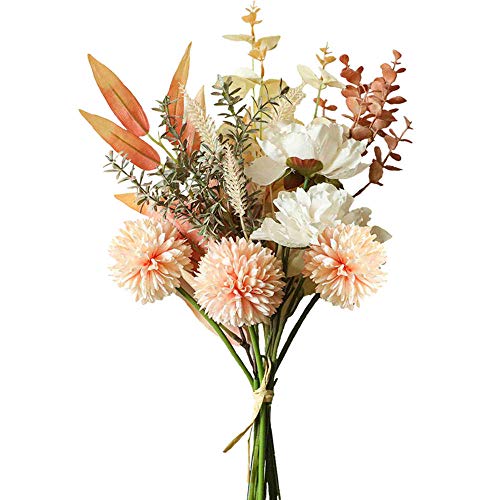 KIRIFLY Artificial Fake Flowers Plants Silk Flower Arrangements Wedding Bouquets Decorations Plastic Floral Table Centerpi...