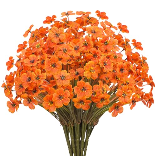 TYISWY 21 Bundles Outdoor Artificial Flowers UV Resistant Fake Silk Flowers No Fade Faux Plastic Plants Garden Porch Windo...