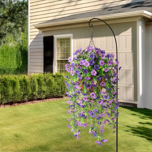 ZFProcess Artificial Hanging Flowers Plants for Outdoor Spring Summer Decoration, 2PCS Faux Silk Daisy UV Resistant Look R...