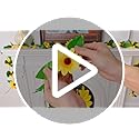 Juinte 6 Pcs Artificial Sunflower Garland Decoration 8.2 FT Large Sunflower Garland Strand Fake Silk Hanging Vines Flowers...