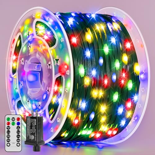 BrightChristmas Christmas Lights 1200 LED 394 FT, Waterproof Outdoor String Lights with 8 Modes, Fairy Lights for Holiday ...