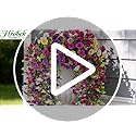 Artificial Hanging Flowers for Outdoor, 4pcs Fake Plants Long Vine Morning Glory Eucalyptus, Spring Summer UV Resistant Re...