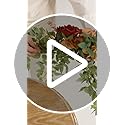 Ling's moment 2PCS Terracotta Arch Flowers Artificial Floral Swags Centerpieces Wedding Decor Mantel Faux Burnt Orange Ros...
