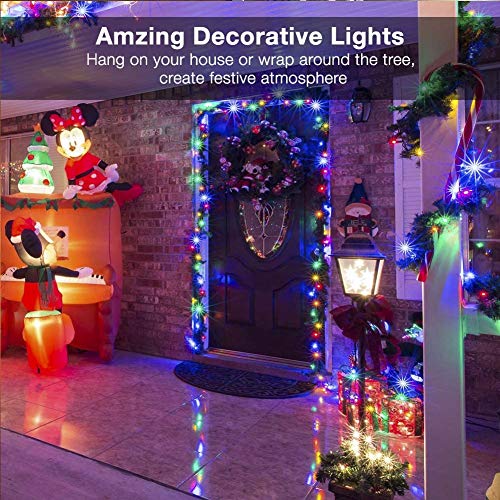 Hopolon Mini Christmas Lights, 2 Pack 23ft 100L String Lights, 120V Plug in Extendable Xmas Tree Lights for Christmas, Pat...