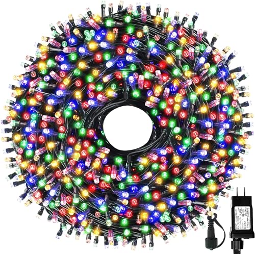 MZD8391 105FT 300LEDs Christmas Lights Outdoor Indoor String Lights 8 Modes Memory Function for Christmas Tree Party Decor...