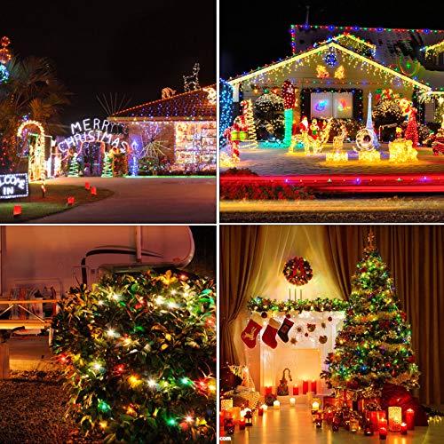 Green Convenience Christmas Lights 33ft 100 LED Battery String Lights with Timer Memory Function USB or Battery Powered Wa...