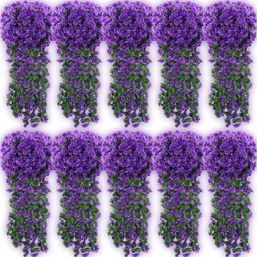 Yuxung 10 Pack 10 Pack Artificial Hanging Flowers Garland Arch Flowers for Wedding Ceremony Wall Home Floral Party Garden ...