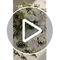 Ling's moment White Green Bridal Bouquet for Bride, White Green Wedding Bouquets for Bride, 13 Inch Bride Bouquets for Wed...