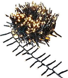 LUCKY SHINE 520 LED Warm White Christmas Lights, 24ft Waterproof Outdoor/Indoor String Lights with 8 Modes & Timer, Holida...